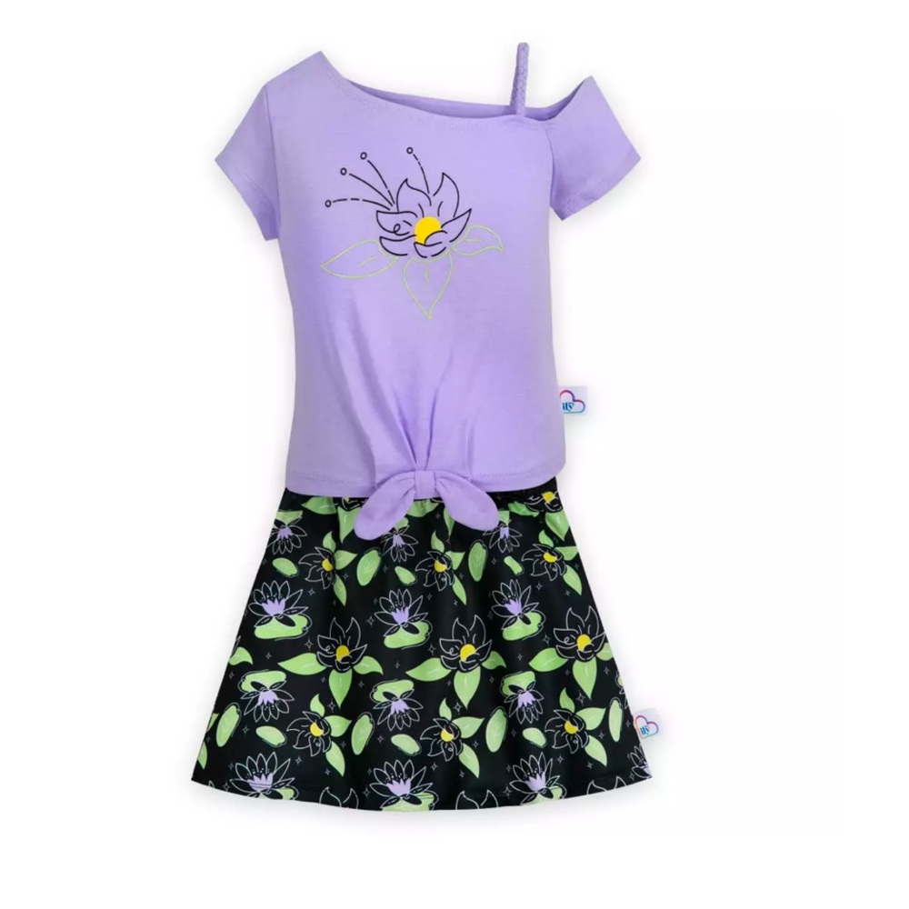 Disney Store ily Princess Tiana Shirt and Skirt set size 5/6